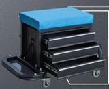 3 Drawers Garage Creeper Seat Tool Cabinet Tool Chest With Side Tray BO404